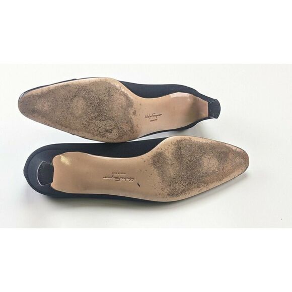 Salvatore Ferragamo Florence Sz 7 Block Heel 2A - Picture 5 of 5